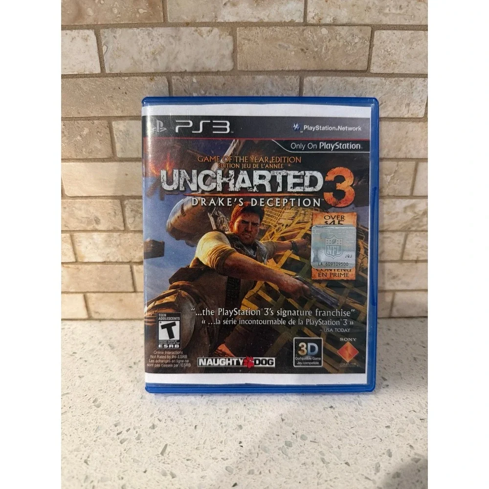 Uncharted 3 Drakes Deception PS3 Game No‎ Original Case